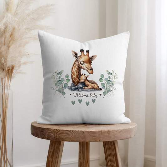 Geburtskissen mit Name & Datum "Welcome Baby"