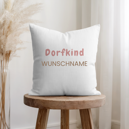 Kinderkissen mit Name " Dorfmädchen"- für kleine Landmomente