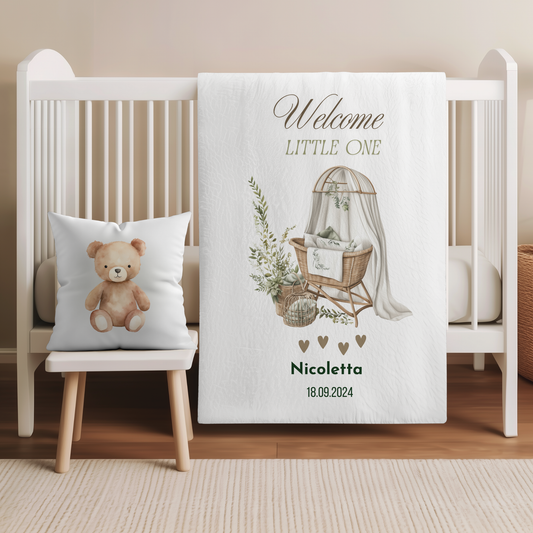 Personalisierte Babydecke „Welcome little one“