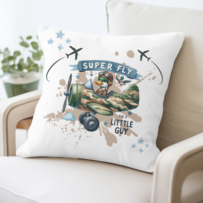 Super Fly- Kinderkissen mit Flugzeugmotiv & Name
