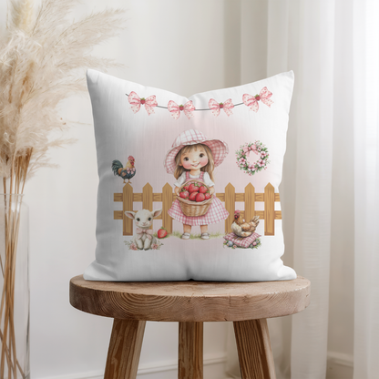 Kinderkissen mit Name " Dorfmädchen"- für kleine Landmomente