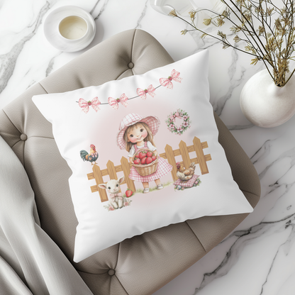 Kinderkissen mit Name " Dorfmädchen"- für kleine Landmomente