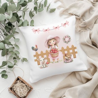Kinderkissen mit Name " Dorfmädchen"- für kleine Landmomente