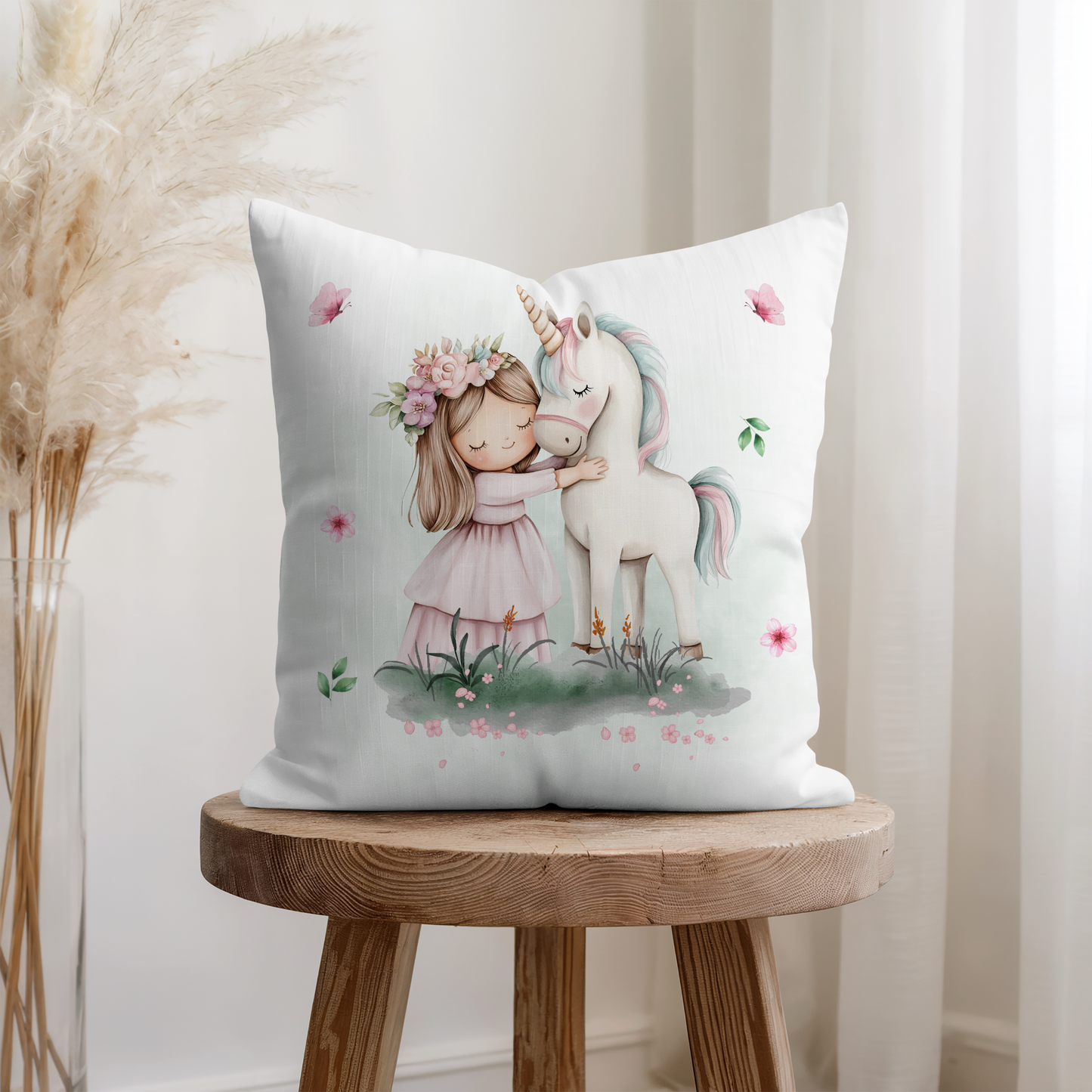 personalisierter Kissenbezug Einhornliebe