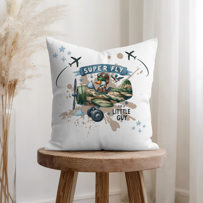 Super Fly- Kinderkissen mit Flugzeugmotiv & Name