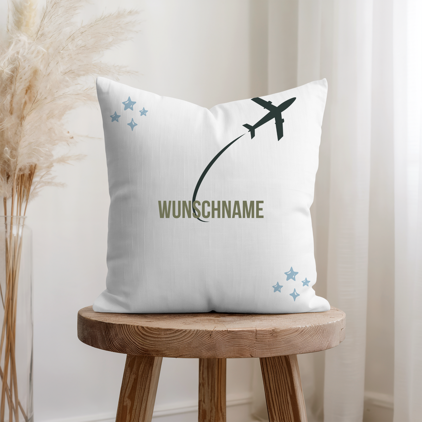 Super Fly- Kinderkissen mit Flugzeugmotiv & Name
