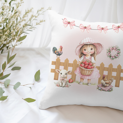 Kinderkissen mit Name " Dorfmädchen"- für kleine Landmomente