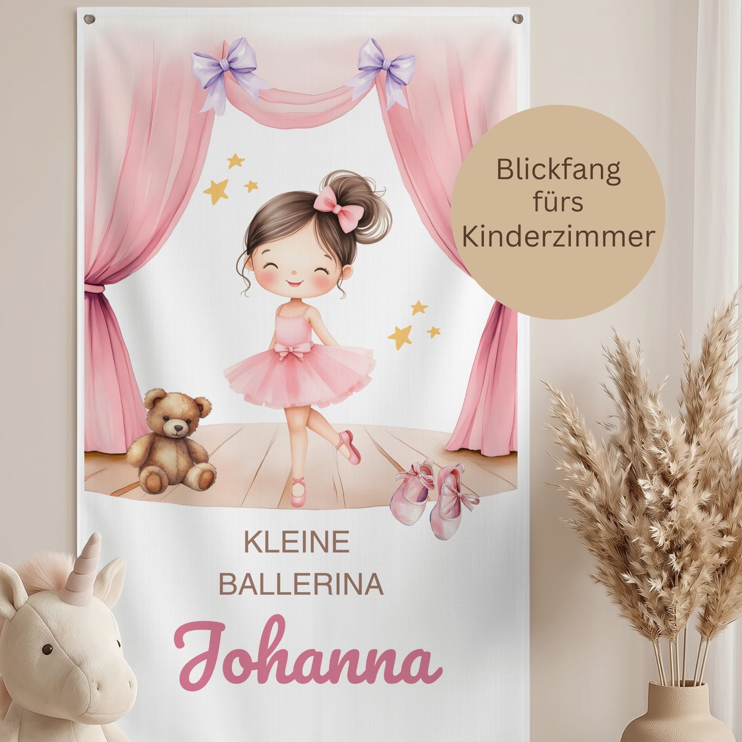 Wandbanner Ballerina verträumt