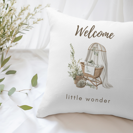 Geburtskissen mit Name & Datum "Welcome kleines Wunder "